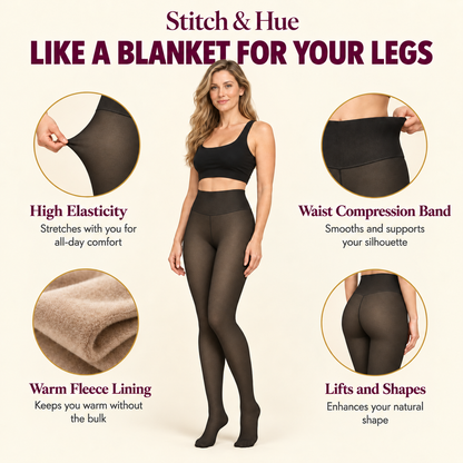 STITCH AND HUE SHAPING FLEECE TIGHTS