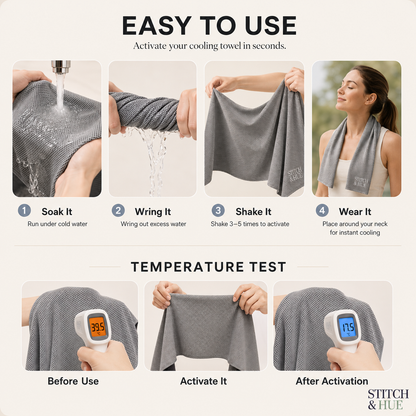 STITCH AND HUE COOLING TOWEL