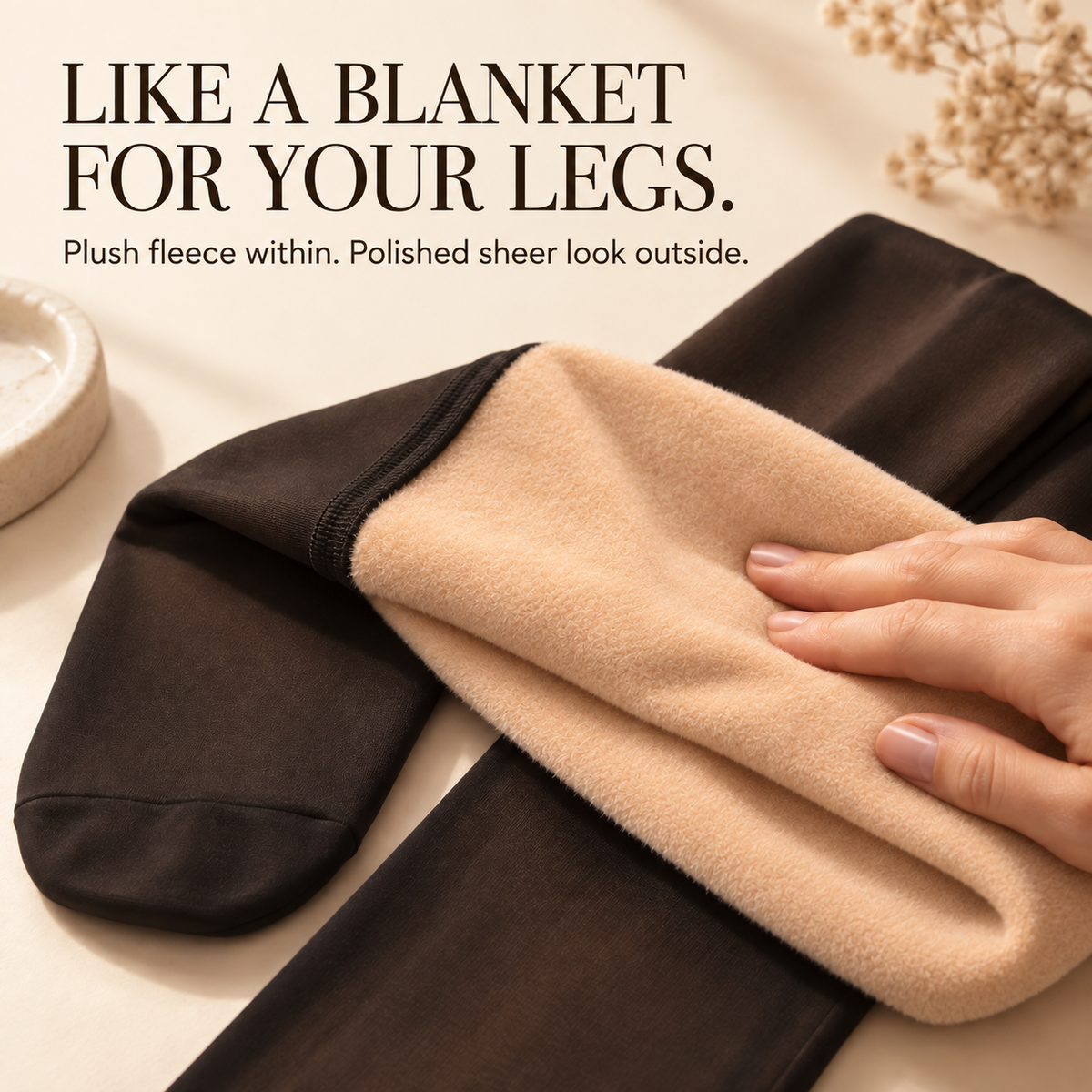 STITCH AND HUE SHAPING FLEECE TIGHTS
